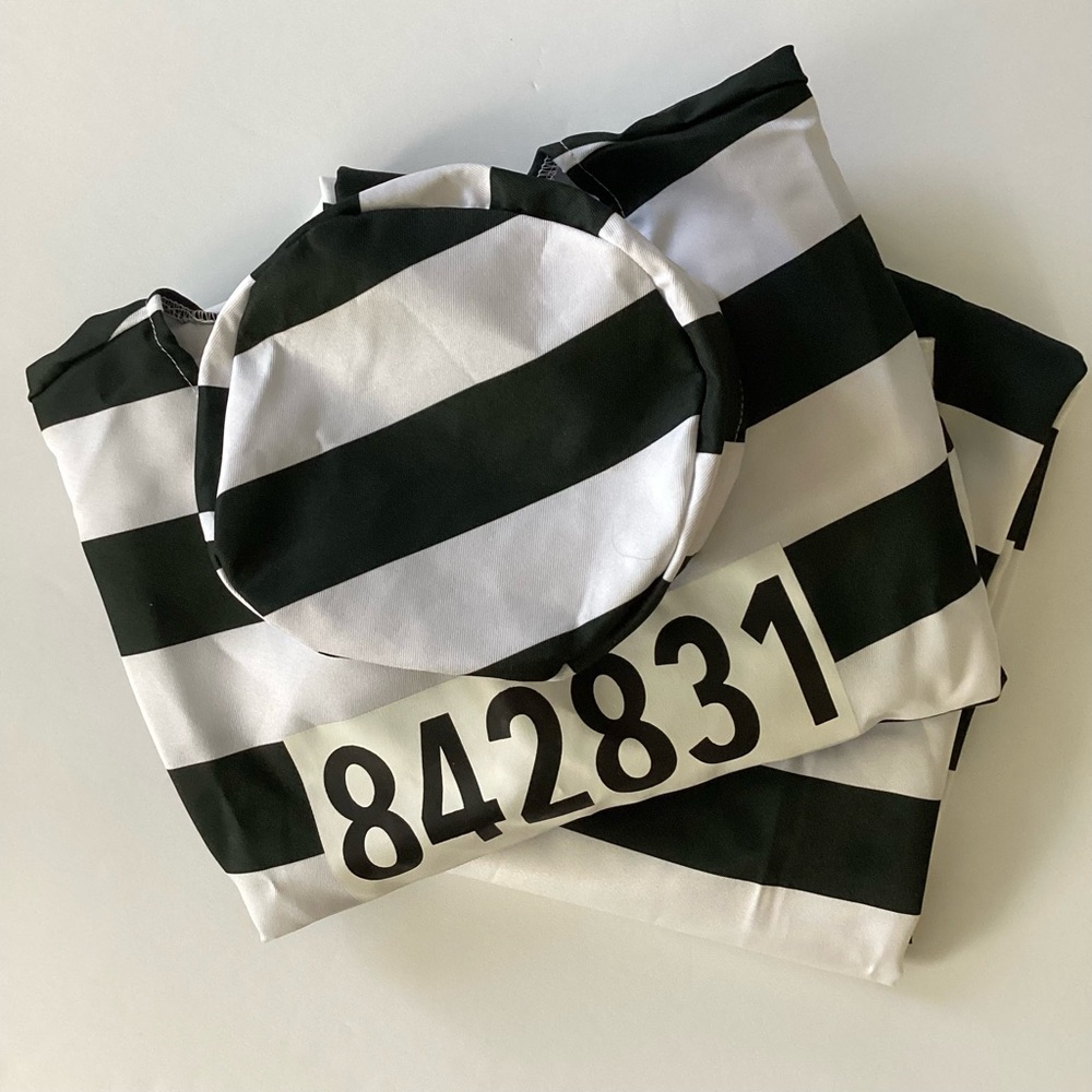 Spirit Men’s Jailbird Costume Size Large/X-Large - Picture 2 of 12